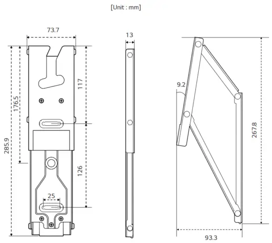 LG WB21LMB Wall Mount Bracket - Specifications