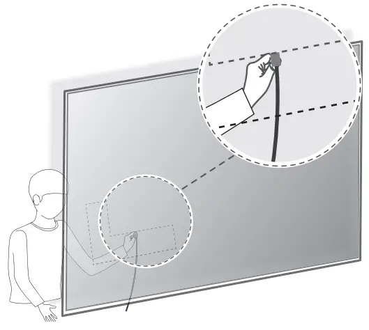 LG WB21LMB Wall Mount Bracket - cable from the side and