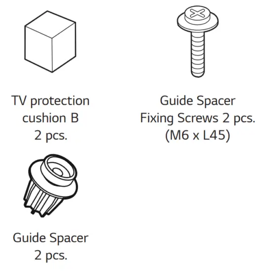 LG WB21LMB Wall Mount Bracket - distance between