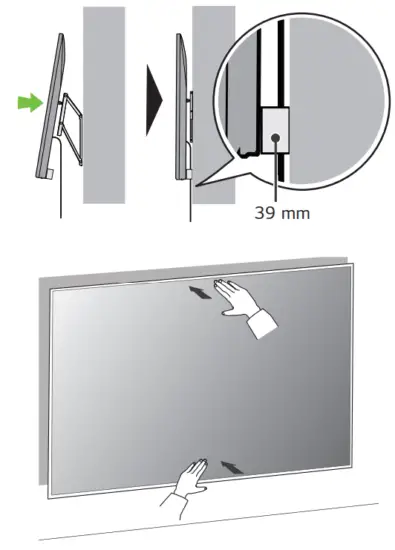 LG WB21LMB Wall Mount Bracket - excessive force to the screen