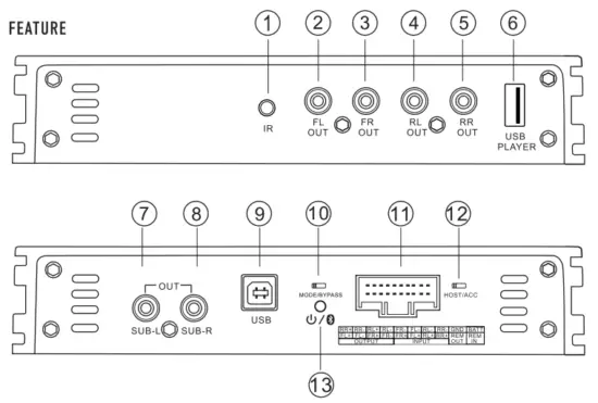 PUZU PZ-C7 4ch Amplifier 6ch DSP Car Digital Signal Processor -1