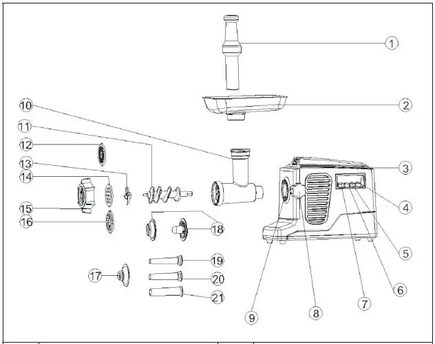 KLARSTEIN 10035233 KRAFTPROTZ Meat Grinder-FIG1