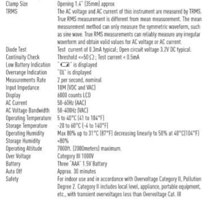 TRIPLETT-CM1050-1000A-TRMS-AC-DC-Clamp-Meter-fig-7