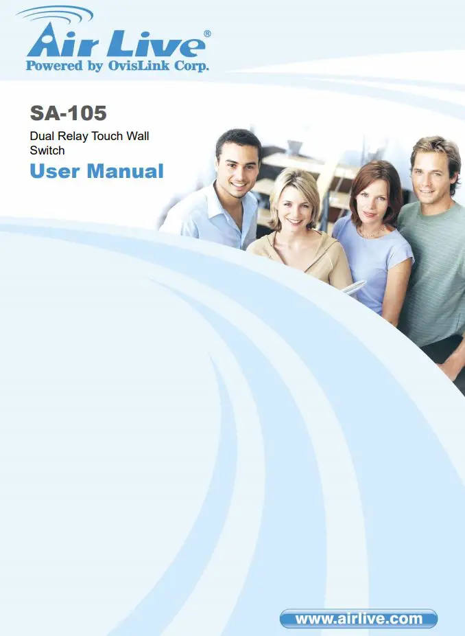 Air Live SA-105 Dual Relay Touch Wall Switch User Manual