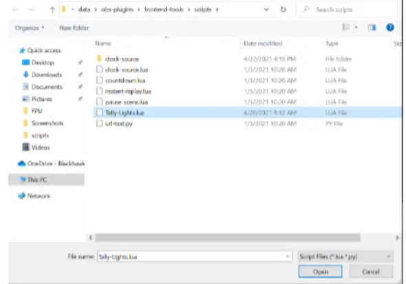 OBS TallyLights Controller - figure 3
