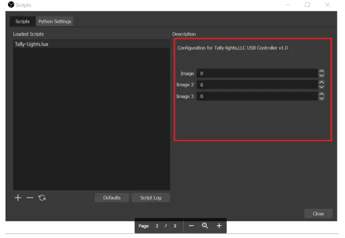 OBS TallyLights Controller - figure 4
