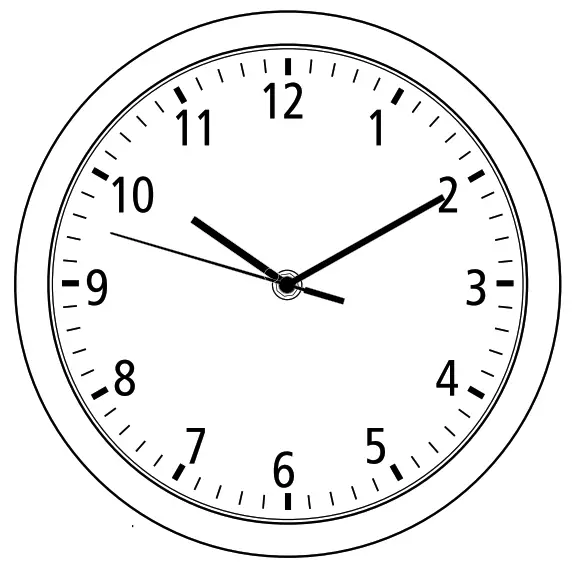 hama 00186338 Pure Black Circle Quartz Wall Clock