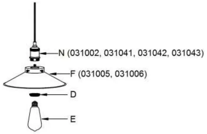 Lucci decor 031005 Manor 200mm Conical Shade - Installation directions 1