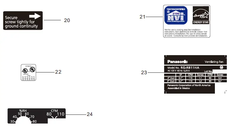 Panasonic RG-R811HA Ventilating Fan-3