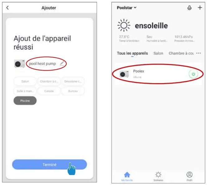 Pairing the heat pump