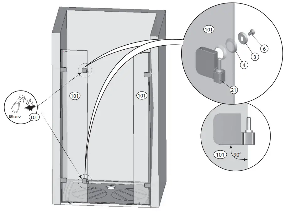 RAVAK BSD3 RILLIANT Shower Door - Figure 8