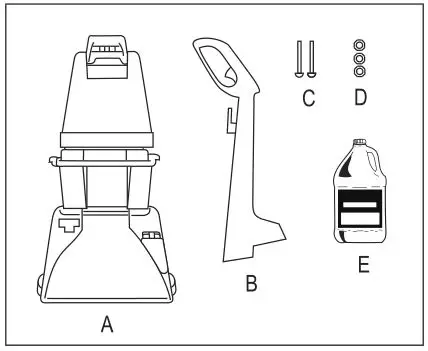 ULINE H-3481 Hoover Commercial SteamVAC - CARTON CONTENTS