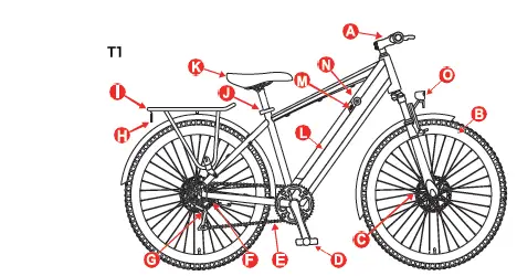 ELeglide 500404 T1 Electric Trekking Bike-1