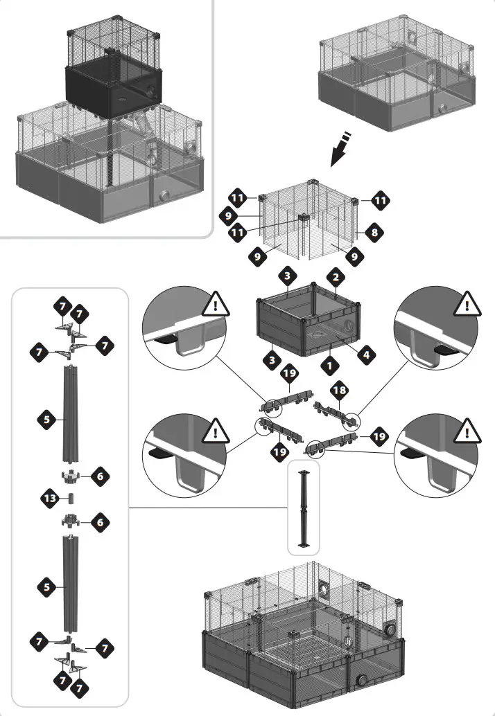 ferplast 57008017 Multipla Hamster Roof Extension for Mouse Cages - Figure 7