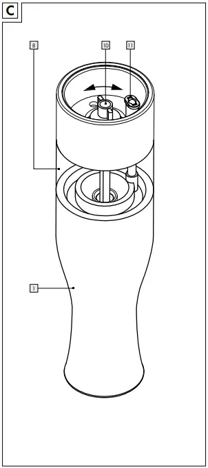 SILVERCREST IAN 385827 Electric Salt Or Pepper Mill-FIG6