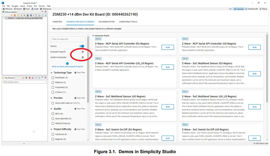 SILICON LABS QSG184 Z Wave 800 Thunderboard Radio Board - figure4