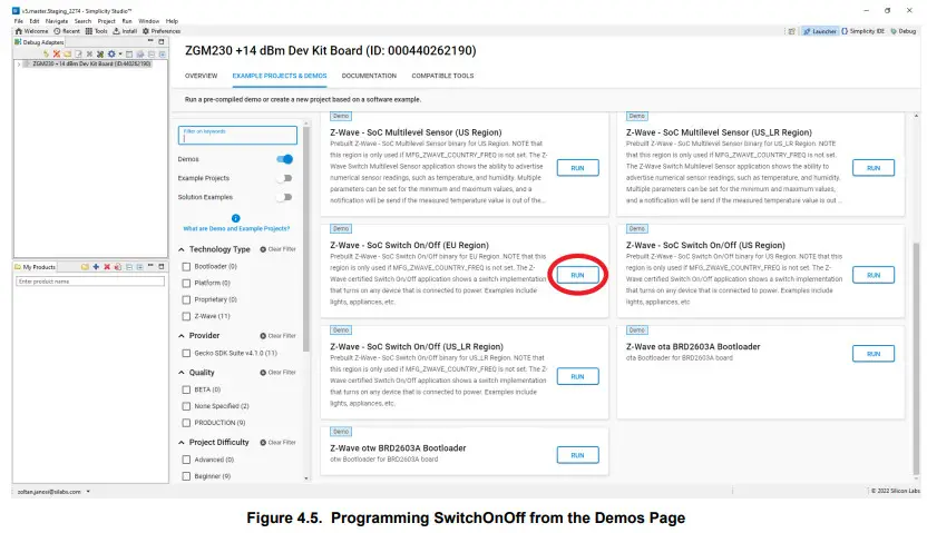 SILICON LABS QSG184 Z Wave 800 Thunderboard Radio Board - figure9