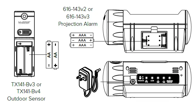 LA CROSSE-TECHNOLOGY-616-143V3-Atomic-Projection-Alarm-FIG-1