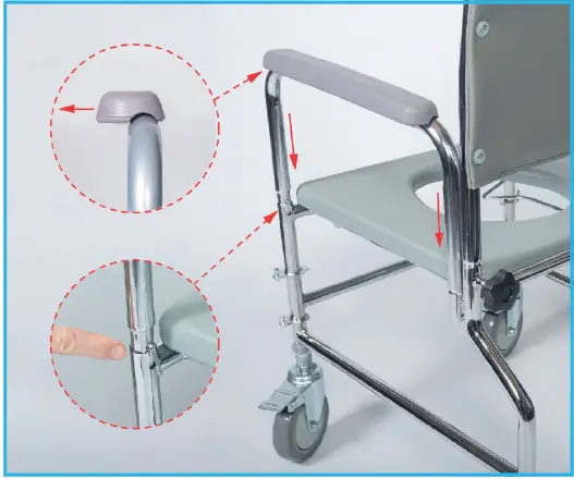 NRS Healthcare L22056 Wheeled Commode 03