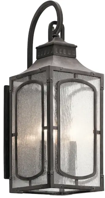 KICHLER-49931WZC-Bay-Village-3-Light-23-Inch-Weathered-Zinc-Outdoor-Wall-Light-PRODUCT