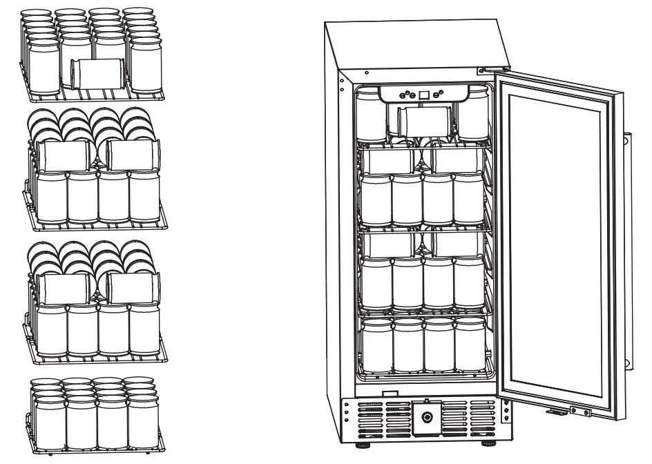 KoolMore KM BIR3C GD Undercounter 15 Inch Beverage Cooler - PARTS 1