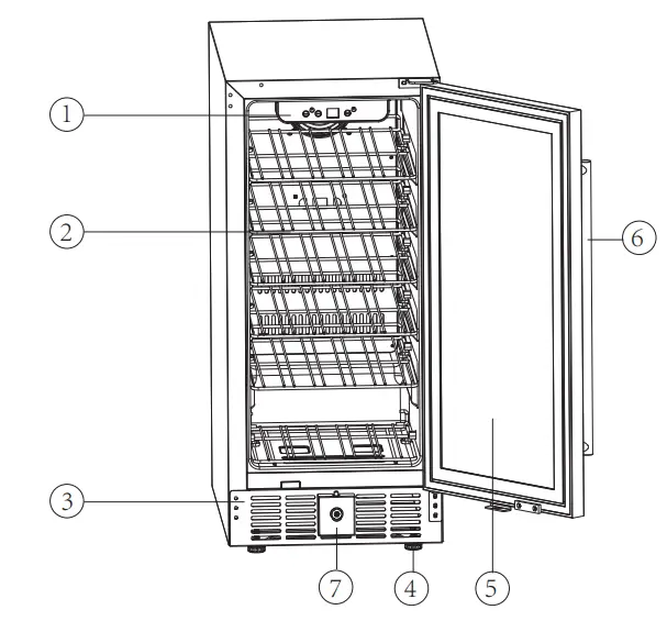 KoolMore KM BIR3C GD Undercounter 15 Inch Beverage Cooler - PARTS