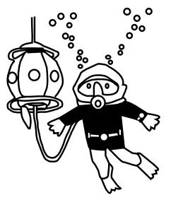 Saturation diving (helium enriched environment)