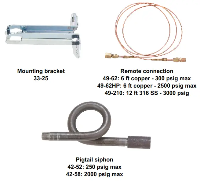 Mercoid DA DS-7000 Bourdon Tube Pressure Switches - ACCESSORIES