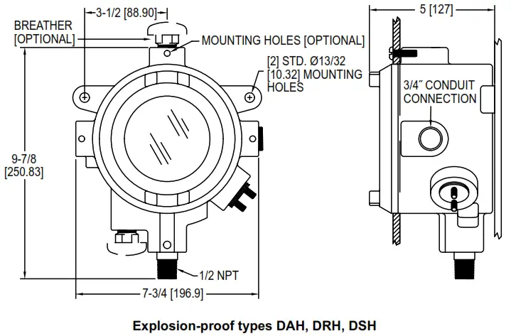 Mercoid DA DS-7000 Bourdon Tube Pressure Switches - controler