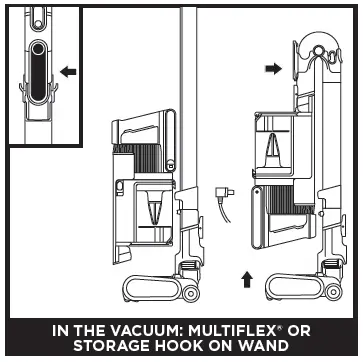 IN THE VACUUM: MULTIFLEX® OR STORAGE HOOK ON WAND
