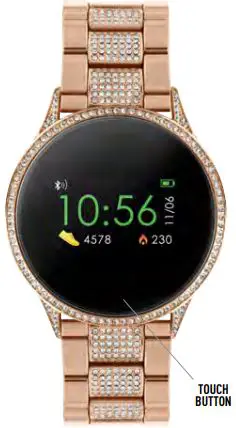 REFLEX ACTIVE Series 04 Gold Bracelet Smart Watch-FIG2