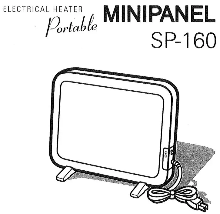 Sengoku MiniPannel SP-160 Portable Electric Heater User Manual
