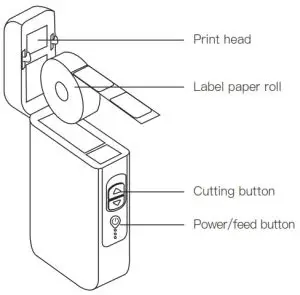 polono P10 Label Maker -Installing Paper