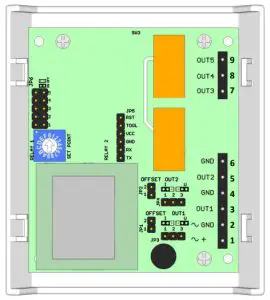 PROTRONIX NLII-CO2 R 5 A Room Sensor CO2 with Sound Alarm - Electronic board controls and terminals