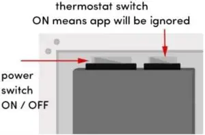 Receiver, built into the heater