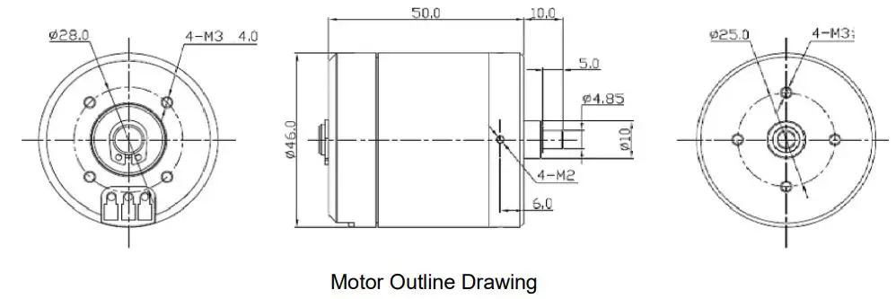 Boost Surf Electric Boost Fin Instruction Manual - Motor Outline Drawing