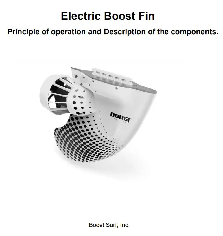 Boost Surf Electric Boost Fin Instruction Manual