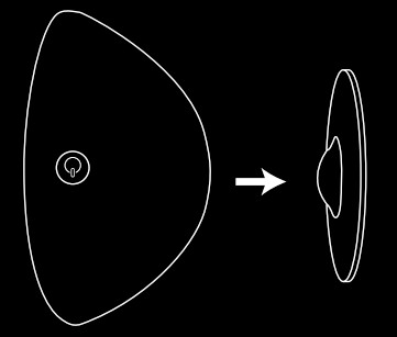 SHARPER IMAGE 1012668 Shower Mirror Speaker LED with Magnetic Mount- Mount