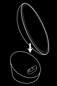 SHARPER IMAGE 1012668 Shower Mirror Speaker LED with Magnetic Mount