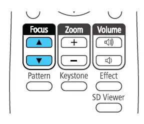 press the focus buttons