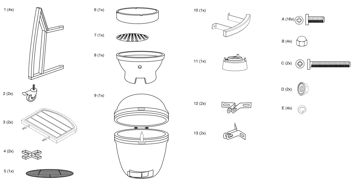 Burnse Barkles 010395 Kamado Grill - fig