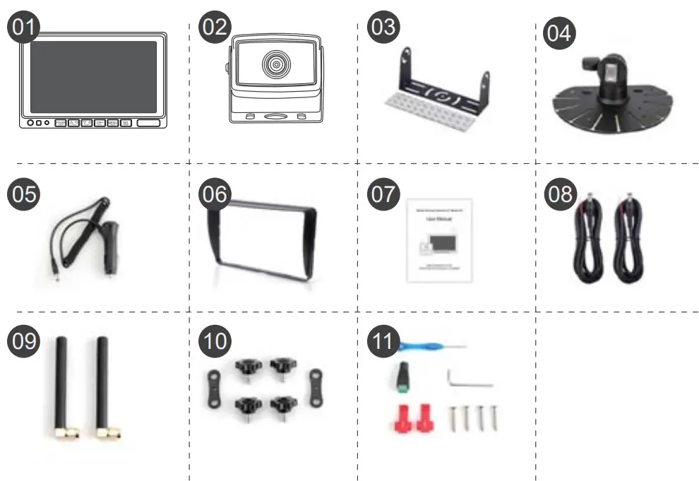 Shenzhen Sunveytech VK-CX77 607 Wireless Backup Camera System - Box