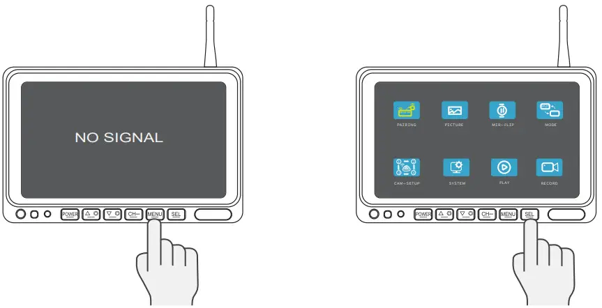 Shenzhen Sunveytech VK-CX77 607 Wireless Backup Camera System - Pairing