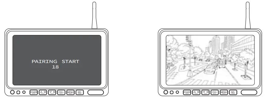 Shenzhen Sunveytech VK-CX77 607 Wireless Backup Camera System - Pairing2