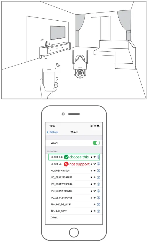 DEKCO DC5L Home Security Camera - Camera
