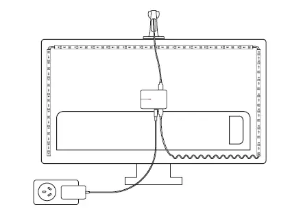Power on the strip light
