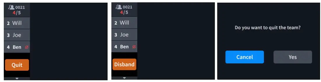 goTele XQUAD 03 GPS Tracker - Dismiss exit from the team 1