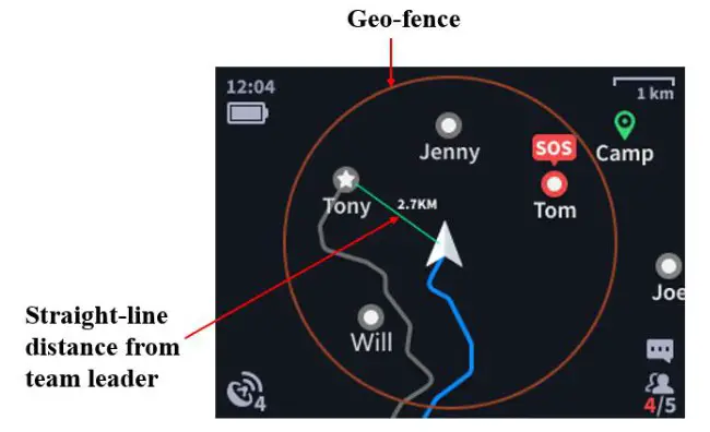 goTele XQUAD 03 GPS Tracker - Home page interface after team creation 2
