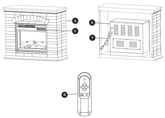 LifeSmart FP2043 Infrared Quartz Fireplace - PACKAGE
