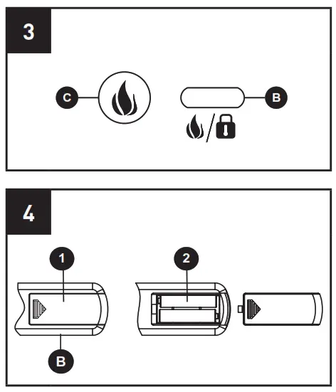 LifeSmart FP2043 Infrared Quartz Fireplace - button 1